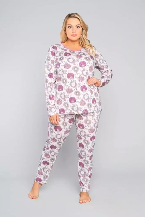 Dámske pyžamo s dlhým rukávom, nohavice Lobelia Italian Fashion -