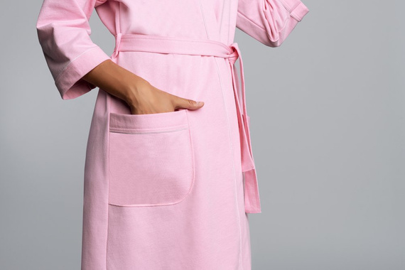 Kalia Dámsky župan s 3/4 rukávmi Italian Fashion - ružový