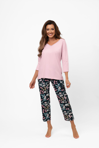 Dámske bavlnené pyžamo Marisal - 3/4 blúzka, 7/8 nohavice Talianska móda