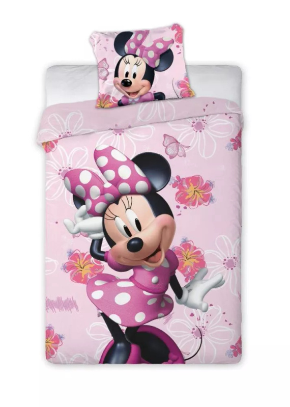 Minnie Mouse Faro ružové bavlnené posteľné prádlo -100% bavlna, Disney set