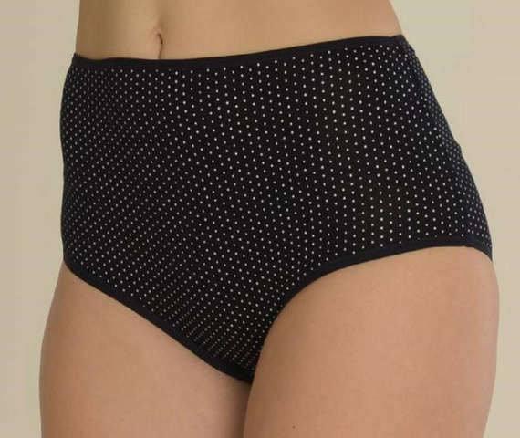 018 Sara De lafense nohavičky s vysokým pásom - tmavomodré bodky