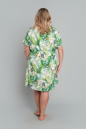 Florina Dámsky župan Italian Fashion - potlač listov