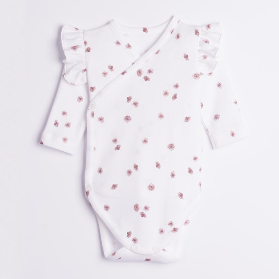 Nicol Hania 226094 body zavinovacie s dlhým rukávom kvetinové krémové
