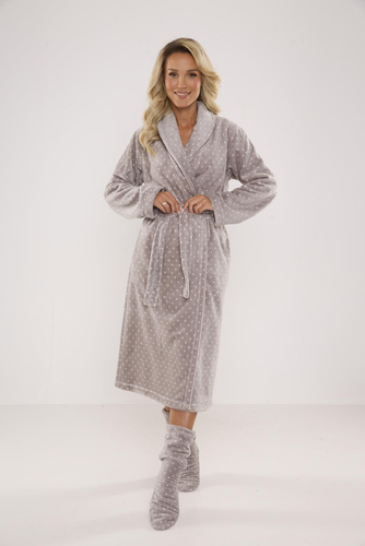 548 Melanie Dámsky dlhý župan Forex - sivý