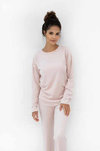 Harmony Velúrové pyžamo Homewear Sensis - poľská výroba, dlhý rukáv a nohavice