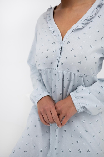 Lucille Dámska košeľa Sensis holubica - bavlnená nočná košeľa s volánom