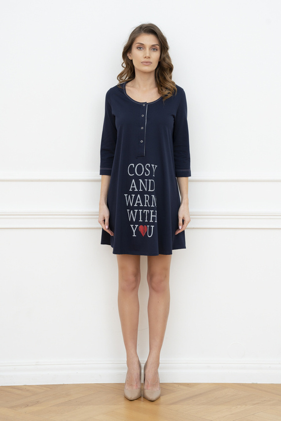 Balm tričko pre tehotné a dojčiace ženy. 3/4 rukáv Italia Fashion - námornícka modrá