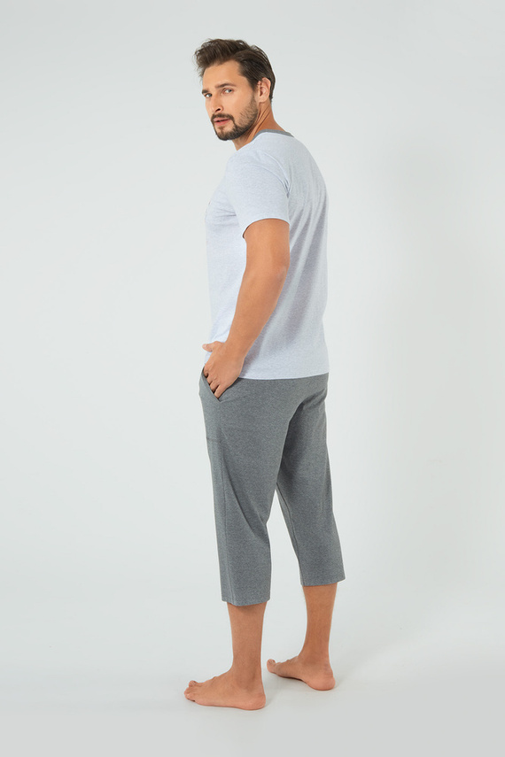 Junak Pánske nohavice s krátkym rukávom a 3/4 nohavicami Talianska móda - j.mélange/r.melange