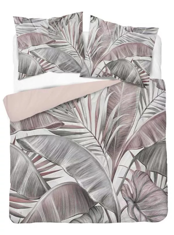 5435 A 3D posteľná bielizeň z mikrovlákna Tropical Leaves Powder - Detexpol