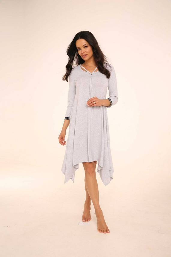 439 Nice De Lafense nočné šaty - ženská elegancia a pohodlie pri spánku - svetlý melanž