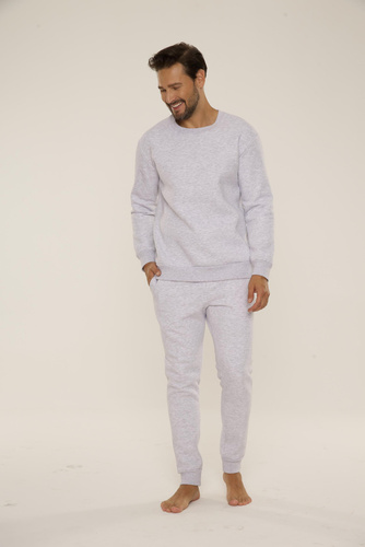 813 Indigo Pánska tepláková súprava De Lafense - svetlý melír