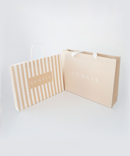 Darčeková taška Sensis - papierová, pruhovaná, malá W26 (36×4×28 cm)