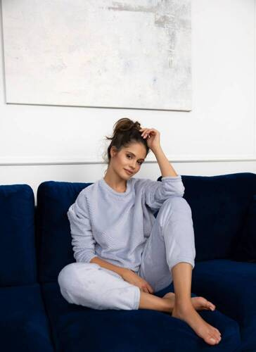 Dámske pyžamo Esme Soft Sensis - sivé