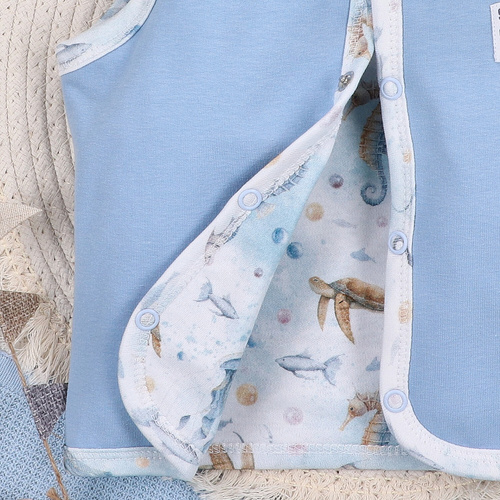 ABN-5458 Sea Of Joy Nini vesta - organická bavlna, pohodlné zapínanie