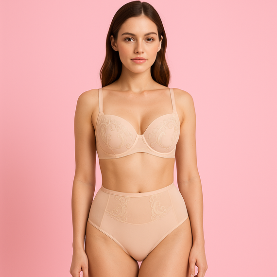 VB-474 Podprsenka s plnými košíčkami Vena - plné košíčky a čipka Vena nude
