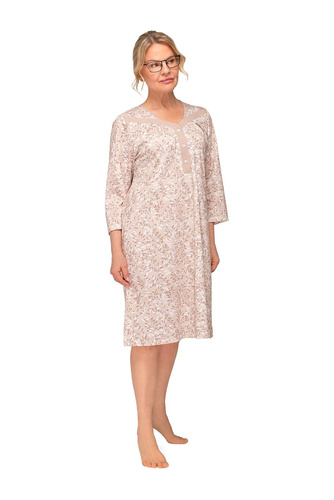 Bavlnená nočná košeľa Lidia II 270 Martel listy výstrih V