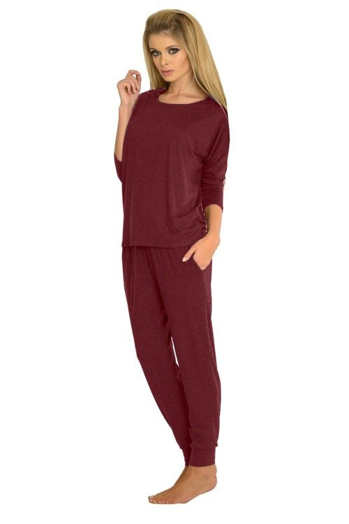 555 Paula Dámske pyžamo De Lafense - bordové