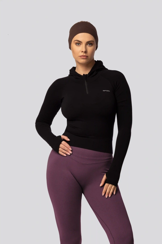 Legíny push-up Spaio PRO vysoký pás krycie tvarujúce plum