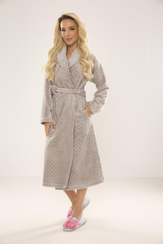 548 Melanie Dámsky dlhý župan Forex - sivý