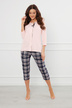 Pyžamo 3/4 losos