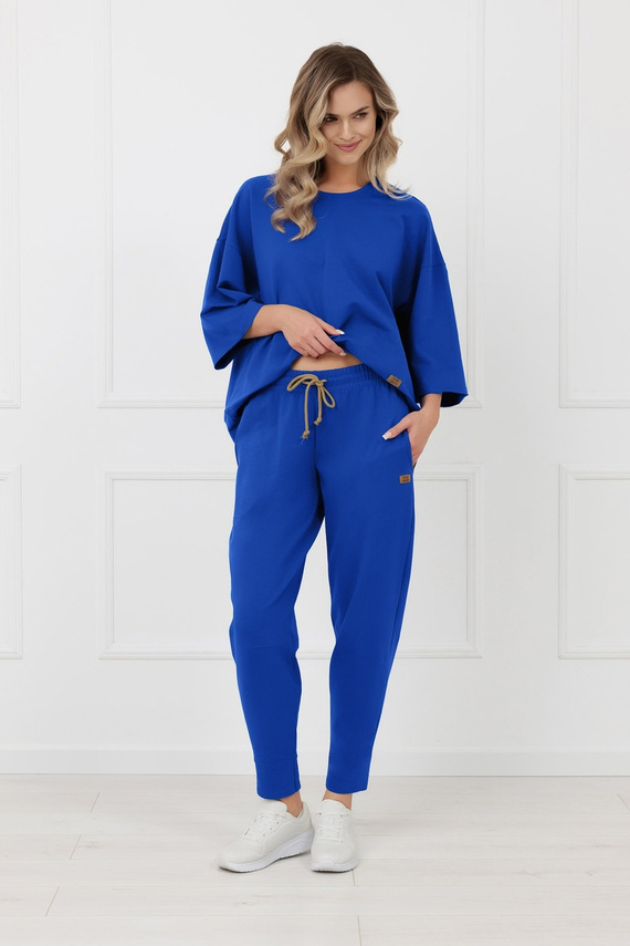Tepláky Kaori Italian Fashion bavlna-kobalt