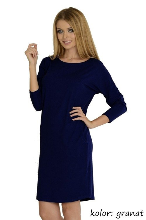 543 Paula nočná košeľa 7/8 rukáv - svetlý melír