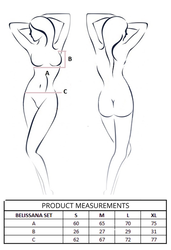 Belissana Set Black Passion black - elegantný set spodného prádla pre ženy