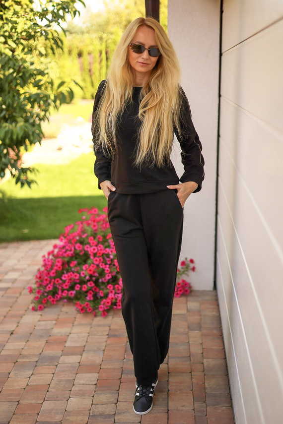 Maio dámske športové tričko Mirale cotton 95% bavlna 5% elastan, poľská výroba - elegantný športový set - čierna