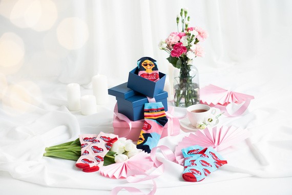 K89S Super Mama Foot Socks Italian Fashion - námornícka modrá/farebná