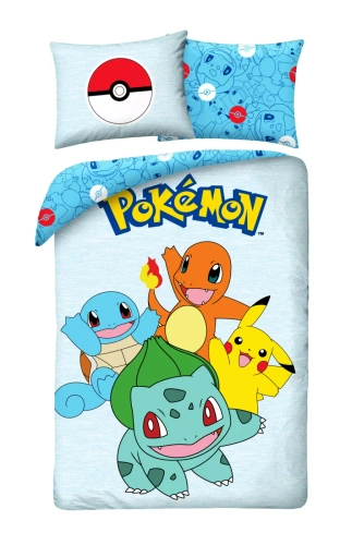 Pokemon Kids 12 bavlnené obliečky Halantex - 100% bavlna, zips, gramáž 115 g/m²