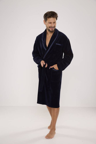 666 Ronaldo pánsky župan De Lafense - tmavomodrý