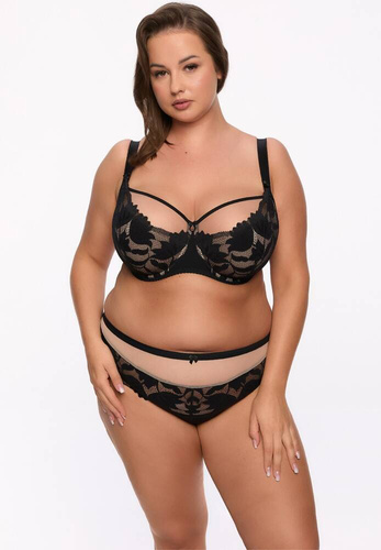 BSM 1134 Keto Polovystužená maxi podprsenka Gaia - čierna