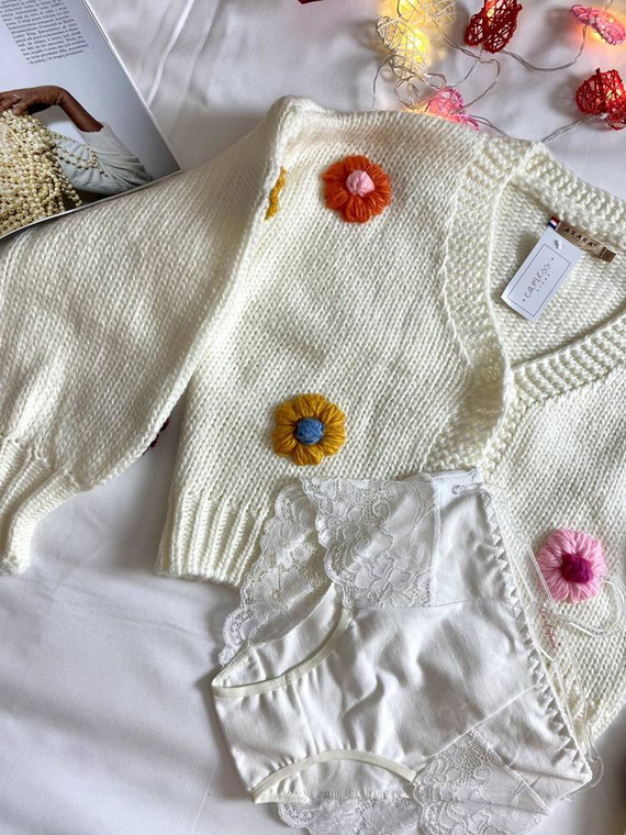 530 Iness Vysoké nohavičky De lafense - biele