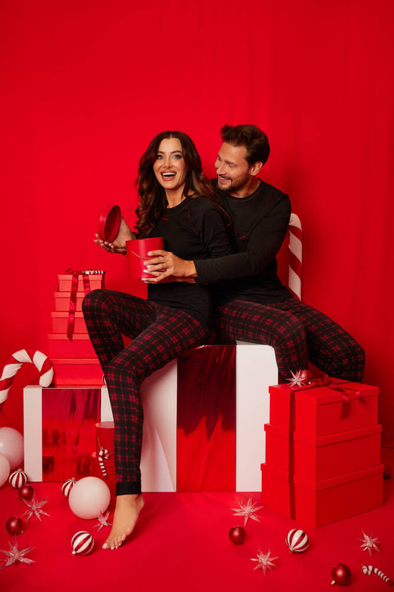 Zeman Italian Fashion pánske pyžamo - čierne/potlač