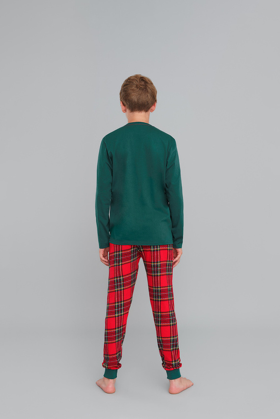 Chlapčenské pyžamo Narvik Italian Fashion - červené/potlač