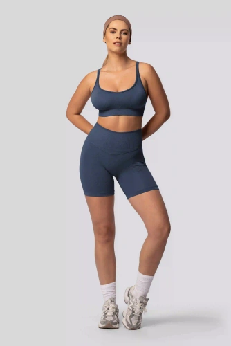 Spaio PUSH-UP PRO modelujúce bezšvové šortky fitness vysoký pás navy blue