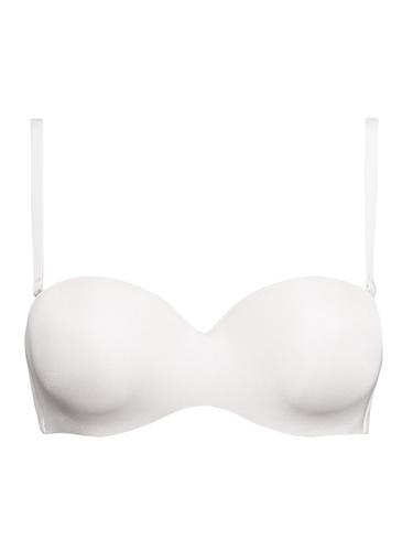 1580 Push-up podprsenka Fantastic - bandeau, mikrovlákno Sielei white