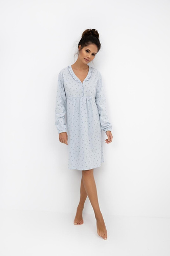 Lucille Dámska košeľa Sensis holubica - bavlnená nočná košeľa s volánom