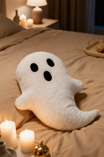 Dekoračný vankúš Spod Igły i Nitki - biely 28x40 cm, dekorácia na Halloween a jeseň