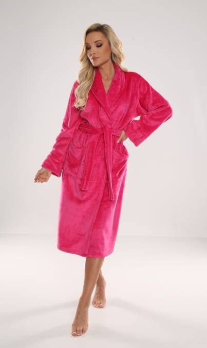 628 Abigail Dlhý dámsky župan Forex - malinový