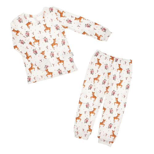 216036 Detské pyžamo Lala Nicol - bavlnené, s dlhým rukávom, so sárskym vzorom