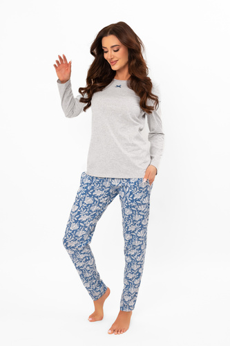 Dámske pyžamo Boma - dlhý rukáv, dlhé nohavice, bavlna Italian Fashion - melange/print