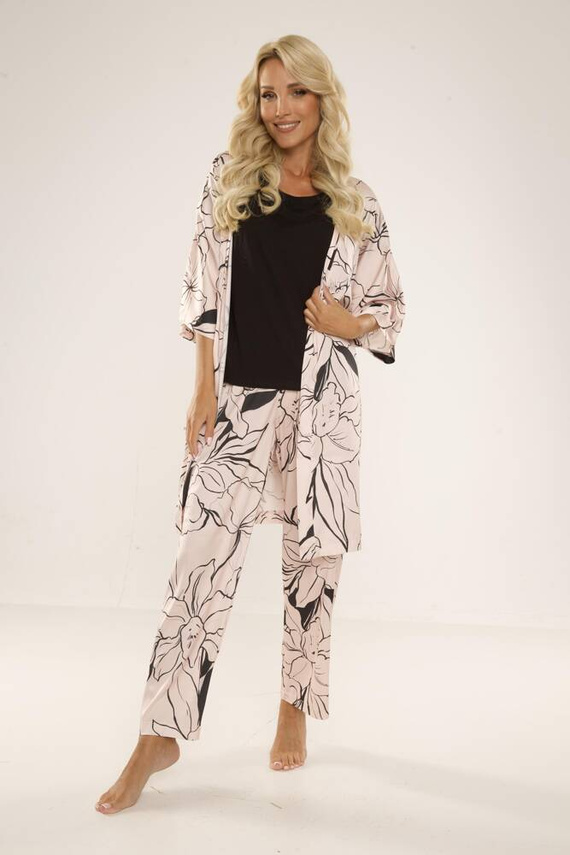 722 Lurdes Dámske pyžamo De Lafense - béžové