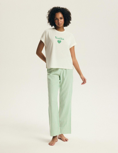 Dámske pyžamo Henderson Darlan 43707 – bavlna, dlhé nohavice, potlač