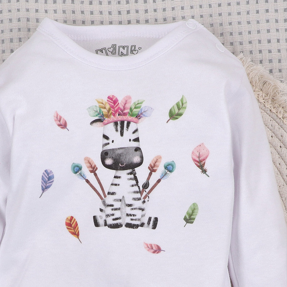 ABN-5550 Detské body Nini Happy Animals z organickej bavlny - pohodlie, bezpečnosť a štýl