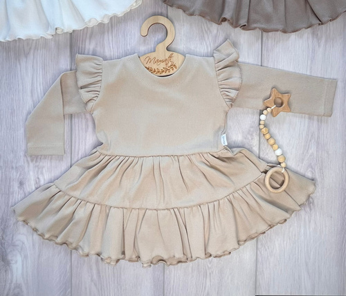 Mamatti SP512 Dievčenské šaty s motýlími rukávmi 97% bavlna