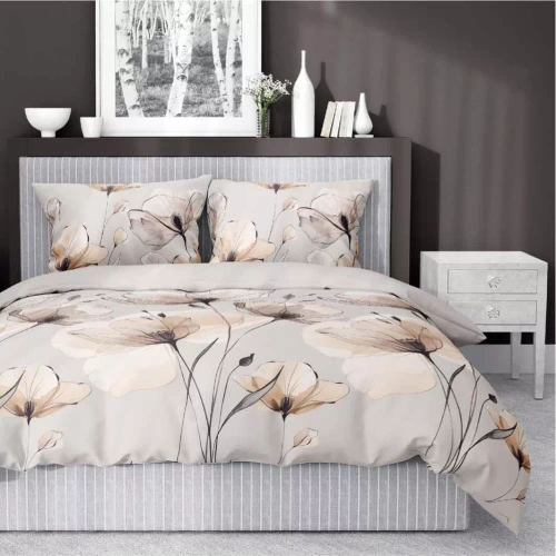 5492 B Detexpol Saténové príbehy cappuccino | 100% bavlna, saténová väzba, zips, darčekové balenie