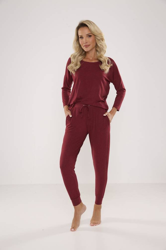 555 Paula Dámske pyžamo De Lafense - bordové