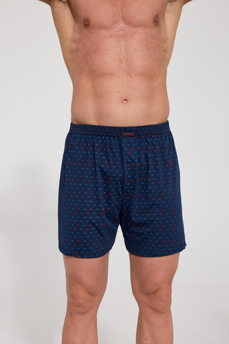 Pánske boxerky Cornette Comfort 002/355, 008/355 tmavomodré – voľné, bavlnené