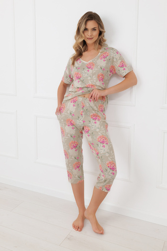 Dámske pyžamo Harmonia Italian Fashion nohavice s krátkym rukávom 3/4 viskóza